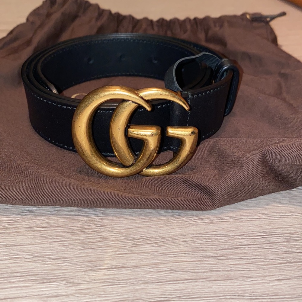 Gucci GG 414516 Belt in Nero (black) size 85. With dust bag.